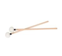 Garneck 2pcs Felt Head Drumsticks with Wooden Handles Bass Drum Mallets Percussion Instrument Accessories Replacement Sticks for Sweet Resonant Sound