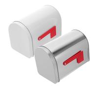 Garneck 2pcs Gift Postage Box Mailbox Hanging Mail Organizer Small Cookies Containers Small Treats Containers Chocolate Candies Empty Candy Tinplate