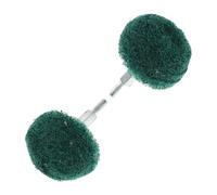 Garneck 2pcs Green Mushroom Shaped Polishing Wheel with Handle for Drill Fiber Flap Abrasive Buffing Pads Rust Removal and Metal Polishing Compatible with Rotary Tools for Automotive