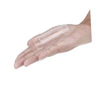 Garneck 2pcs Guitar Finger Cots Glass Bottleneck for Slide Ring Guitar Accessories