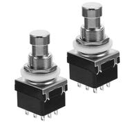 Garneck 2pcs Guitar Foot Pedal Switch Dpdt Momentary Stomp Box Buttons for Electric Guitar Effect Pedals Instrument Protection Caps Random Random Color