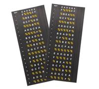 Garneck 2pcs Guitar Fretboard Stickers Self-Adhesive Note Map Decals for Folk and Electric Guitars Easy to Apply Fingerboard Markers for Learning Music Theory