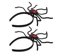 Garneck 2pcs Halloween Spider Headband Felt 3d Spiderweb Hair Hoop Black | Adjustable Fit, Versatile Use, Comfortable Wear, Festive Occasions, Most People, Unique Design