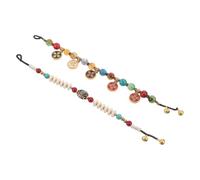 Garneck 2pcs Handmade Ethnic Beaded Bracelets Vintage Tibetan Style Stone Jewelry for Women Unique Chinese-inspired Wristbands with Distinctive Retro Charm for Weddings Festivals and Daily