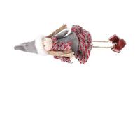 Garneck 2pcs Handmade Linen Christmas Angel Doll Pendants with Fine Workmanship, Cloth Material, Romantic Style Hanging Decorations for Christmas Tree and Bedroom