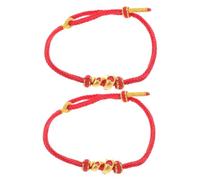 Garneck 2pcs Handmade Red String Bracelet Year Snake Charm Durable Braided Rope for Couples Symbol of Luck and Wisdom Unique Artisan Jewelry for Chinese Year