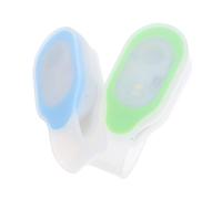 Garneck 2pcs Hands Free LED Clip Flashlights Silicone Magnetic Design, Easy to Wear Safety Lighting for Outdoors at Night and Exercise, Includes Button Batteries