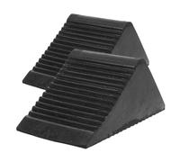 Garneck 2pcs Heavy Duty Rubber Wheel Chocks with Triangular Design for Cars and Trucks Non-slip Portable Tire Stoppers for Rvs Campers and Trailers Lightweight