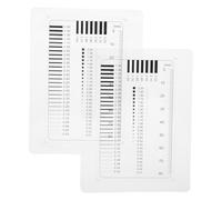 Garneck 2Pcs High Precision Flaw Detection Film Ruler with Gauge Tool - Plastic Line Ruler for Sec Size Estimation and Diameter Measurement, Chest Card Defect Comparison for Inspection Use