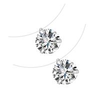 Garneck 2pcs Invisible Fish Wire Necklace for Chic Zircon Pendant Jewelry Elegant Dainty Accessory for Birthdays Weddings Special Occasions
