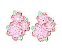 Garneck 2pcs Japanese Floral Brooch Pin Cute Flower Shawl Pins with Secure Fastening for Women Men Decorative Badge for Clothes Backpack Hat Accessories