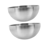 Garneck 2pcs Korean Style Stainless Steel Salad Bowls for Fruit Vegetable Rice Snack Serving Easy Clean Multi Functional Kitchen Storage