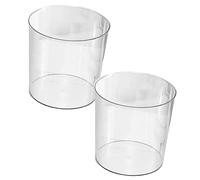 Garneck 2Pcs Large Waste Bin Household Trash Can for Office Bedroom Bathroom Transparent Plastic Garbage Container with Spacious Capacity for Home Supplies