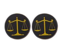 Garneck 2pcs Lawyer Brooch Justice Scale Pin Material Vintage Style for Suit Collar Lapel Brooch Judge Lawyer Lapel Pin