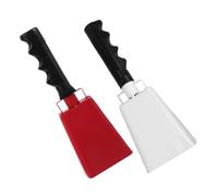 Garneck 2pcs Loud Metal Cowbell Handbell Noise Maker for Football Games Sporting Events Celebrations Party Cheers