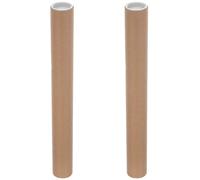 Garneck 2pcs Mailing Tubes with Plastic Caps, Heavy Duty Kraft Cardboard Shipping Tubes 16x1.7 Inch, , for Blueprints, Art Prints, Shipping and Storing, Architects and Artists