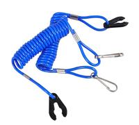 Garneck 2pcs Marine Engine Emergency Kill Switch Lanyards, Thickened Blue Safety Cord for Outboard Motor Stop, Boat Safety and Emergency Supplies