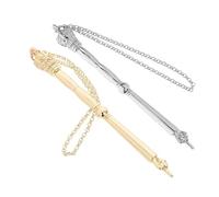 Garneck 2pcs Metal Finger Bible Pointer for Jewish Scripture Reading with Crown Head Design Elegant Resistant Torah Reading Tool for Adults and Bar Mitzvah Gifts