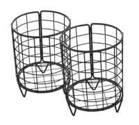 Garneck 2pcs Metal Hay Feeder Rack for Small Pets Iron Bunny Feeder for Guinea Pigs and Rabbits Matte Black Cage Manger for Clean and Slow Feeding