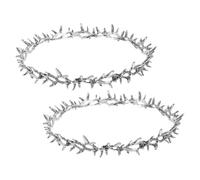 Garneck 2pcs Metal Leaf Hair Vine Headband Wedding Crown for Women Adults Bridal Tiara for Flower Girl Bride