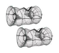Garneck 2pcs Minnow Trap: Foldable Fishing Trap Net For Shrimp Crab Crawfish And Fish - Portable Bait Cage For Outdoor Fishing And Aquaculture