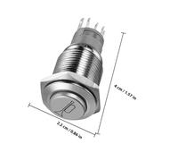 Garneck 2pcs Momentary Push Button Switch Metal Self-reset Power Button for Car Boat Truck Industrial Horn Controller Replacement