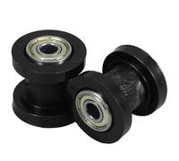 Garneck 2Pcs Motorcycle Chain Guide Roller Durable Bearing Wheel Replacement for Shock Absorption Compatible with Various Motorbike Models