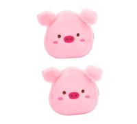 Garneck 2pcs Multi Purpose Coin and Card Storage Bags Durable Lightweight Change Pouches with Cartoon Plush Pink Pig Design Compact for Travel School Office Use