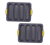 Garneck 2Pcs Non Stick Silicone Loaf Bread Mold Baking Tray for French Bread Kitchen Gadget for Home Bakery Restaurant Use Easy Clean