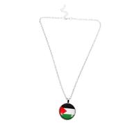 Garneck 2Pcs Palestine Pendant Necklaces for Men and Women Unique Neck Chain Jewelry Fashionable for Festivals and Parties Durable Design Showcase Individuality