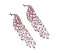 Garneck 2pcs Peacock Clothes Brooch Pin Rhinestone Metal Lapel Pins Elegant Design Wear Resistant Easy to Attach for Suits and Prom