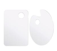 Garneck 2pcs Pigment Plate Watercolor Pigment Tray Portable Reusable Acrylic Creative Painting Pallets for Friend Who Enjoys Chinese Painting Or Calligraphy