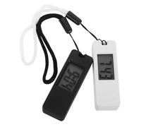 Garneck 2pcs Portable Mini Silent Digital Keychain Watch Electronic Clock for Students Lightweight Pocket Timepiece Present for Friends and Family