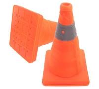 Garneck 2pcs Portable Plastic Traffic Cones for Tow Trucks, Multi Purpose Safety Cones Not Easy to Damage and Tear, for Emergency Road Control and Carried the Go