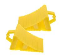 Garneck 2pcs Portable Slip Wheel Chocks for Cars Suvs and Rvs Heavy Duty Plastic Tire Blocks with Handle Travel Trailer Accessories for Vehicle Stabilization and Parking Safety