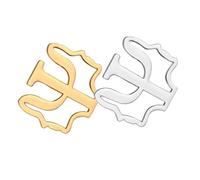 Garneck 2pcs Psi Symbol Brooch Alloy Pin Badge for Clothes Bags Jackets Fashion Collar Pins Durable Electroplated Psychology Mark Accessories Women