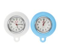 Garneck 2pcs Quartz Nursing Pocket Watch Dial DIY Material Silicone Jelly Nurse Watch Face Blue for Infection Control Pocket Supplies