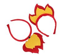 Garneck 2Pcs Rave Flame Headband Vibrant Fire Costume Accessories for Halloween Carnival Cosplay Themed Parties Durable Felt Design Attention Grabbing Photo Prop