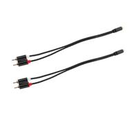 Garneck 2pcs Rca Splitter Cable Y Adapter with Goldplated Connectors Audio Wire for Car Stereo System Stable Signal Transmission Compatible with Car Audio Upgrades