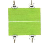 Garneck 2pcs Rectangular Wooden Bird Perch Platform Stands in Green for Cockatiel and Black Cockatoos Suitable for Bird Cage Accessories