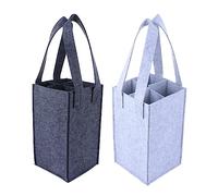 Garneck 2pcs Red Wine Tote Bag Felt Storage Carrier Bag for Wine Accessories for Bottles for Parties