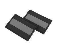 Garneck 2pcs Reflective Safety Patches with Hook and Loop Fastener 3.2x2 | Worker Arm Band Patch, Backpack Vest Rain Coat Sportswear Security Gear, Black Cloth Reflective Finish
