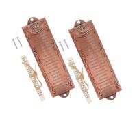 Garneck 2pcs Religious Mezuzah for Gatepost Alloy Jewish Home Decor Plaque with Bless This House Prayer Scroll Weather Resistant Judaica Craft for Housewarming and Religious Ceremonies