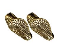 Garneck 2pcs Retro Brass Snake Shape Pendants for Hanging Decor and Craft Use, Fine Workmanship, Not Easy to Deform Or Break, Unique Creative DIY Brass Keychain Ornaments