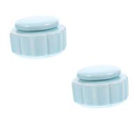 Garneck 2pcs Retro Ceramic Storage Jar Elegant Cosmetic Container for Loose Powder Lip Scrub Tea Vintage Style Decorative Mini Jar for Diy Projects and Travel