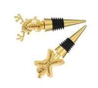 Garneck 2pcs Reusable Christmas Wine Bottle Stoppers with Reindeer Gingerbread Man Designs Holiday Corks for Standard Bottles Festive Party Decoration for Weddings and Seasonal Gatherings