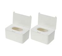Garneck 2pcs Reusable Wipe Holder Wet Tissue Box Wipes Dispenser for Bathroom Travel Refillable Container Sealed Design