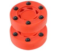 Garneck 2pcs Roller Hockey Puck Training Balls for Smooth Indoor Outdoor Surfaces Nylon Street Hockey Game Practice Professional Competition Use