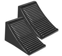 Garneck 2pcs Rubber Wheel Chocks Heavy Duty Vehicle Wheel Stoppers for Trailers Campers Rvs Nonslip Design Durable Construction Easy Application Prevents Movement
