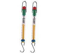Garneck 2pcs Scientific Newton Force Spring Scales Dual Scale Tubular Design with Clear Calibration for Physics Experiments and Teaching Laboratory Use Random Color